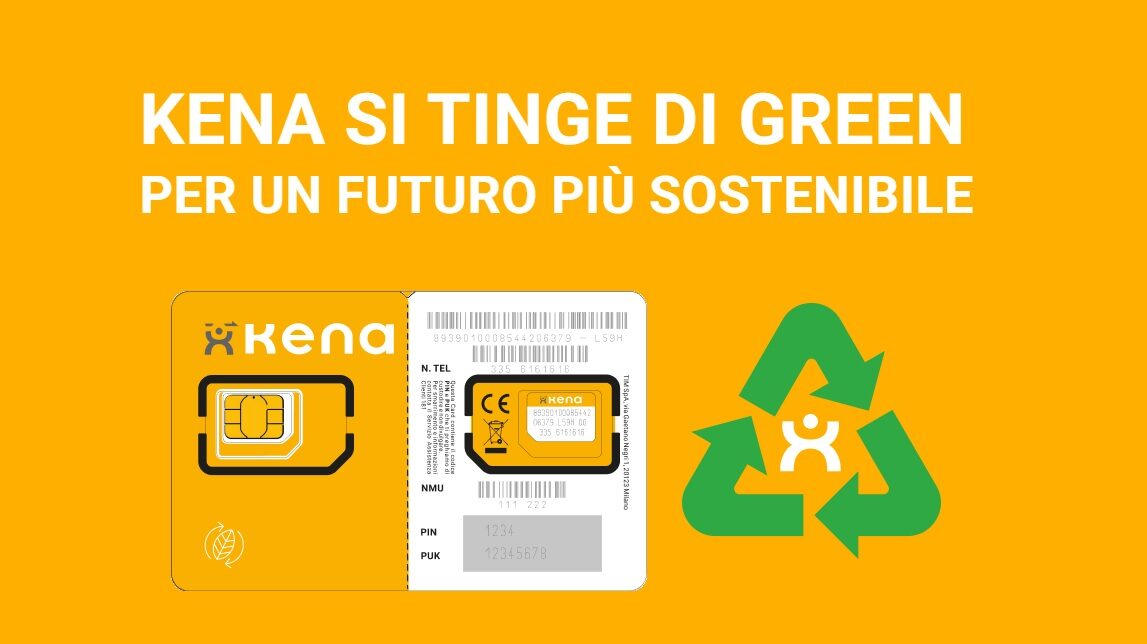 Kena Mobile presenta le nuove Half SIM Green, più piccole e di plastica riciclata