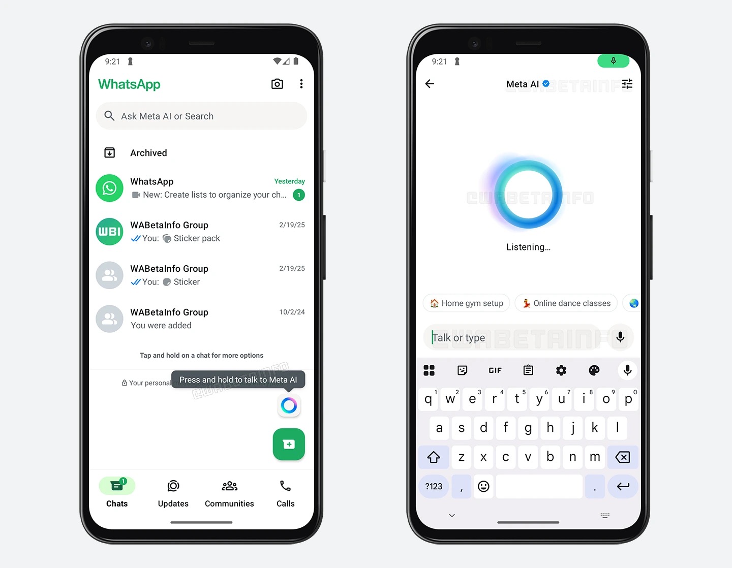 WhatsApp Beta interfaccia dedicata meta ai 