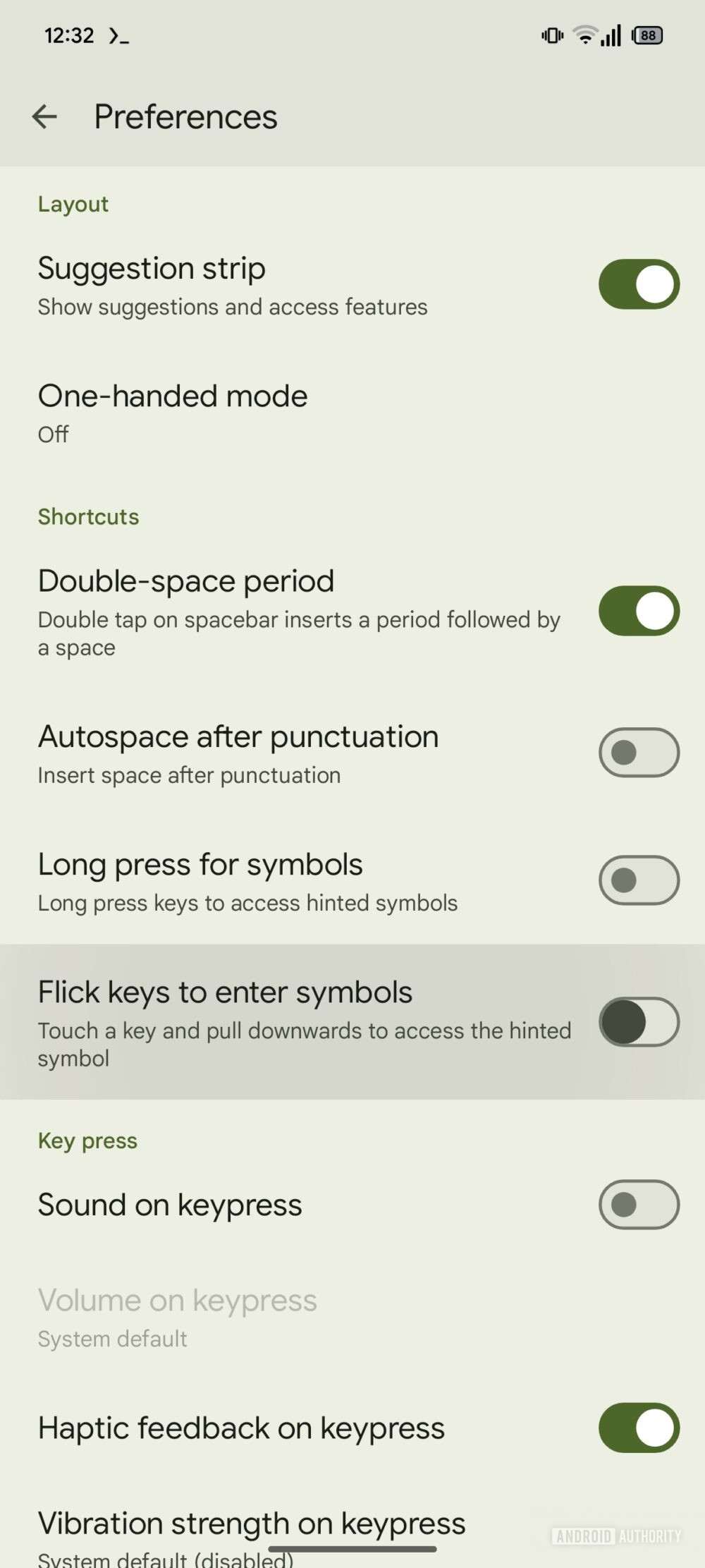 Gboard v15.3.02 beta - Scorri sui tasti per inserire i simboli