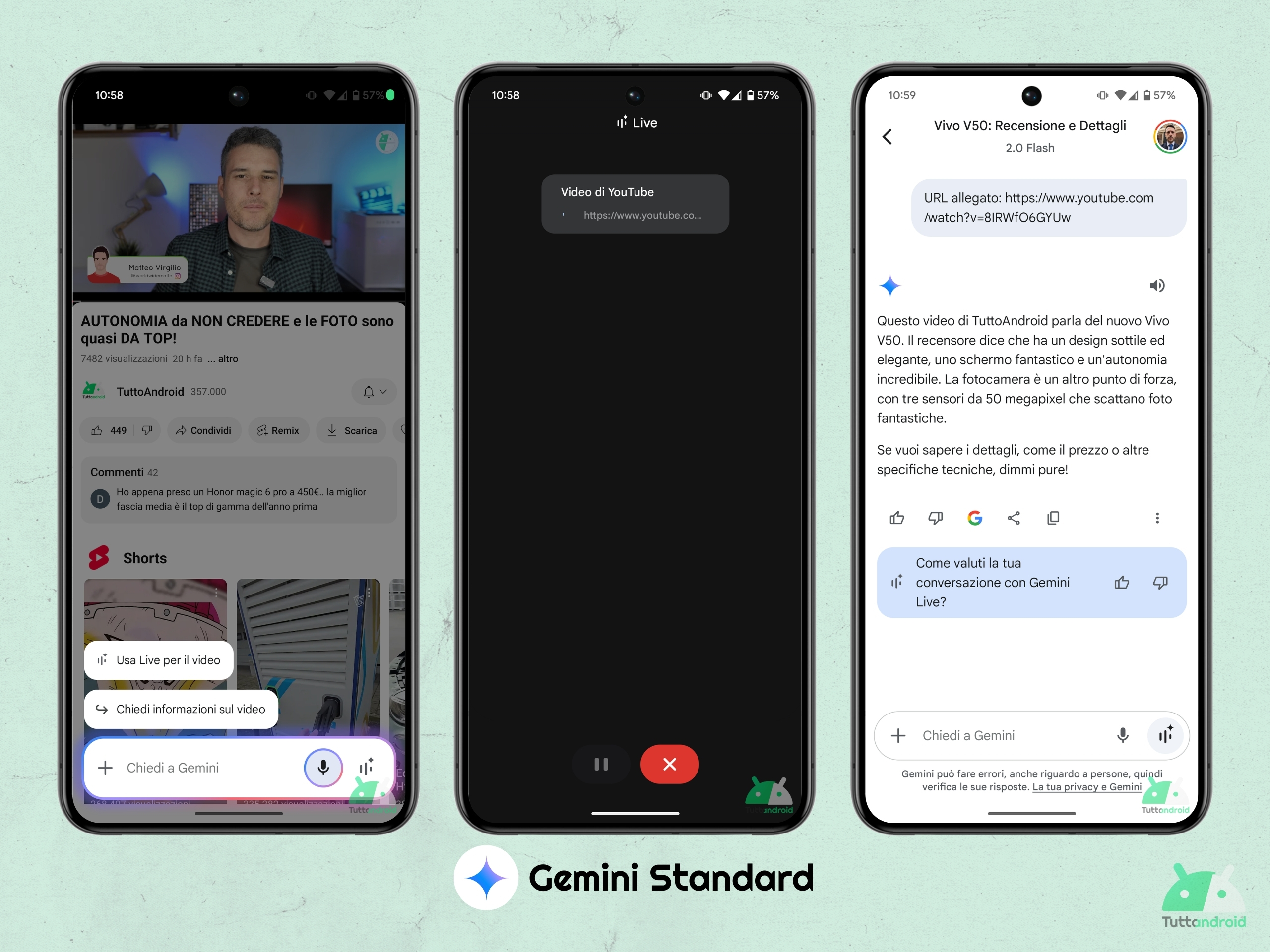 Google Gemini Live - Usa Live per il video