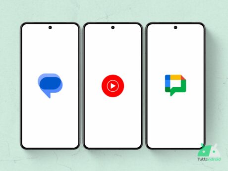 Google Messaggi - YouTube Music - Google Chat