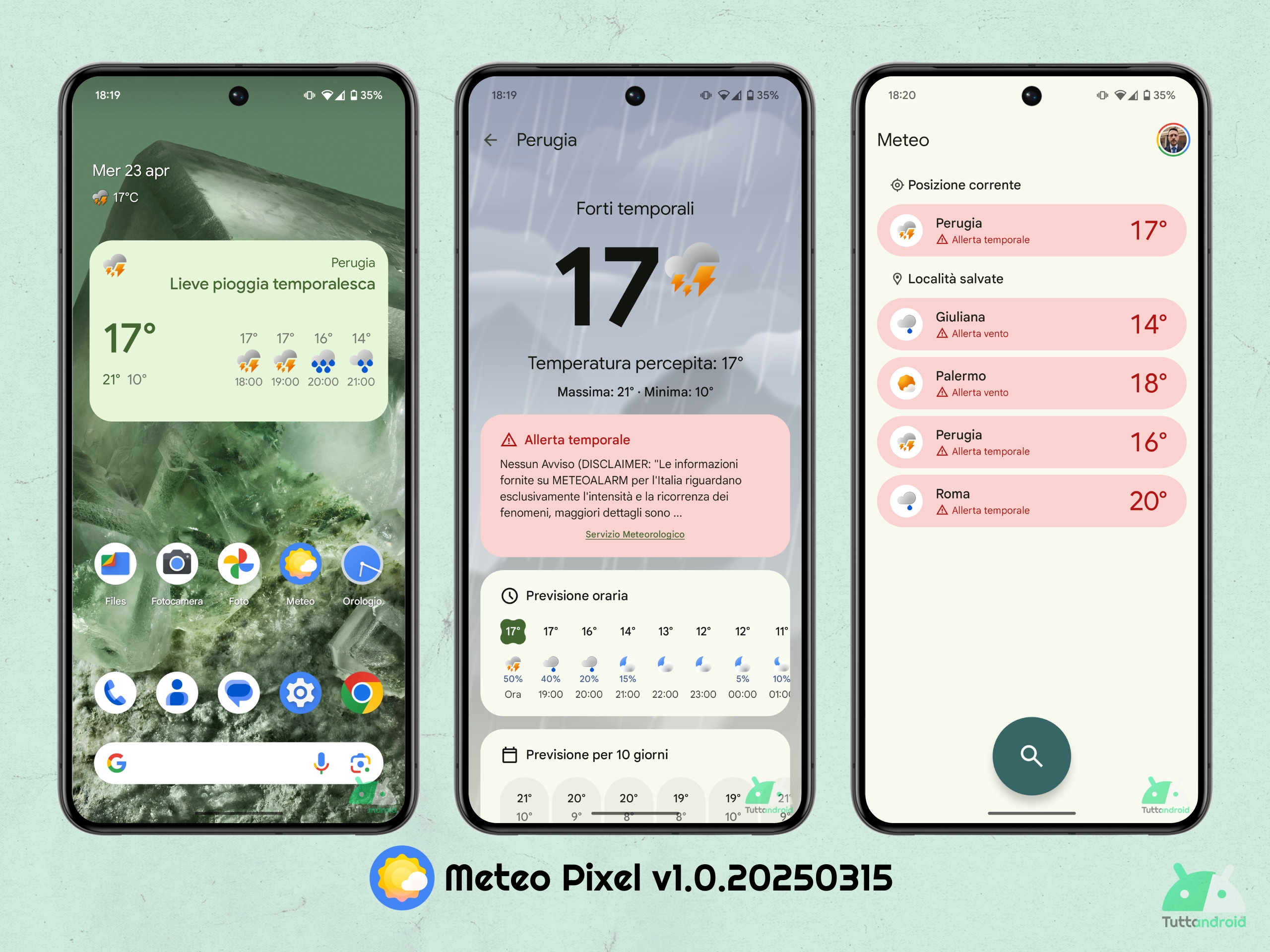 Google Meteo Pixel v1.0.20250315 - Risolto bug posizione corrente