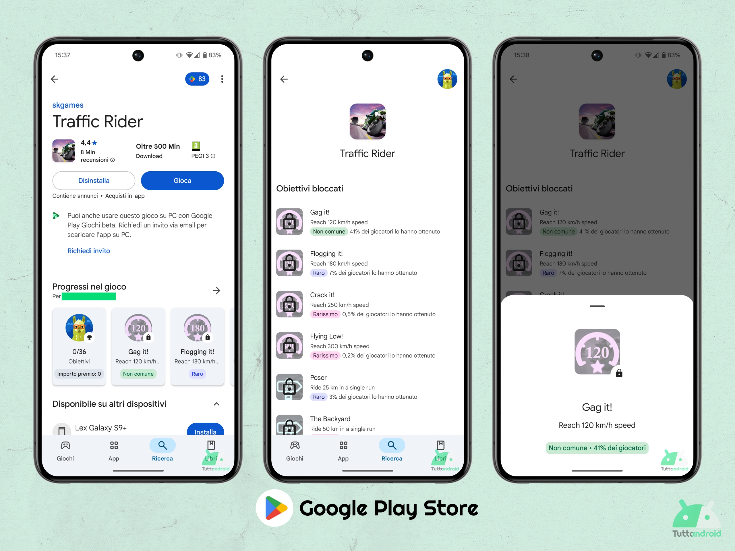 Google Play Store - progressi nel gioco Google Play Giochi