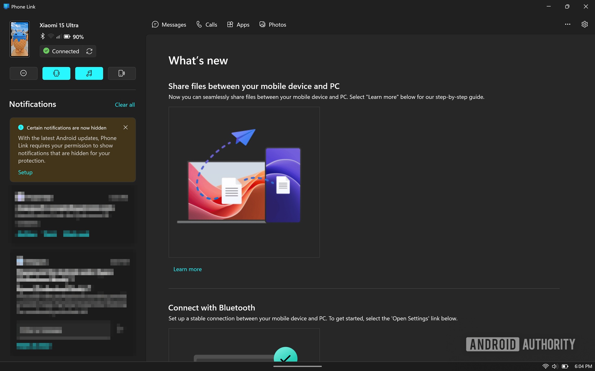 Microsoft Phone Link - Notifiche sensibili su Xiaomi 15 Ultra AndroidAuthority