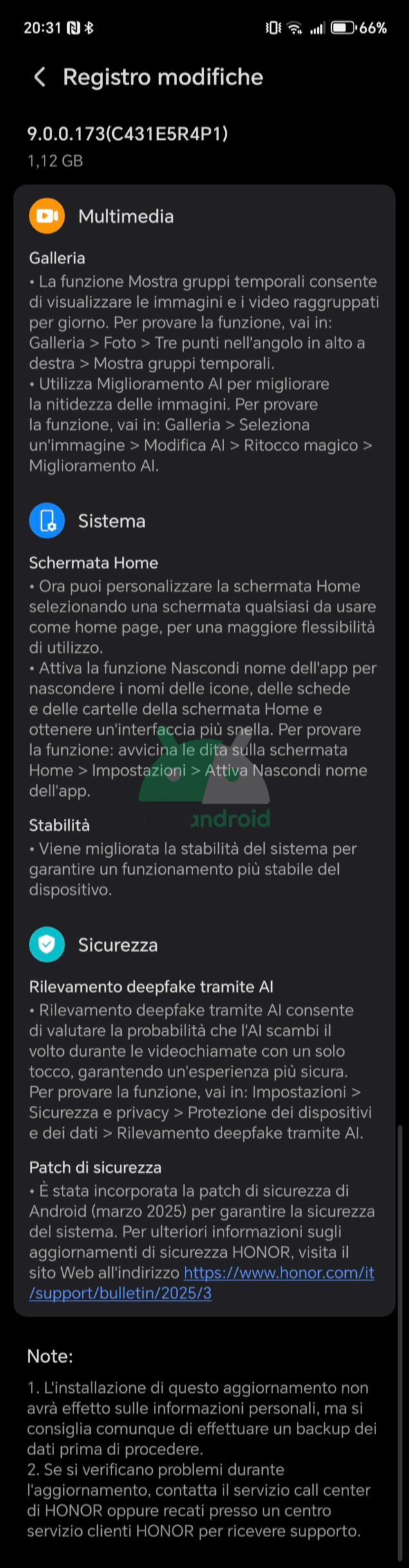 aggiornamento HONOR Magic7 Pro
