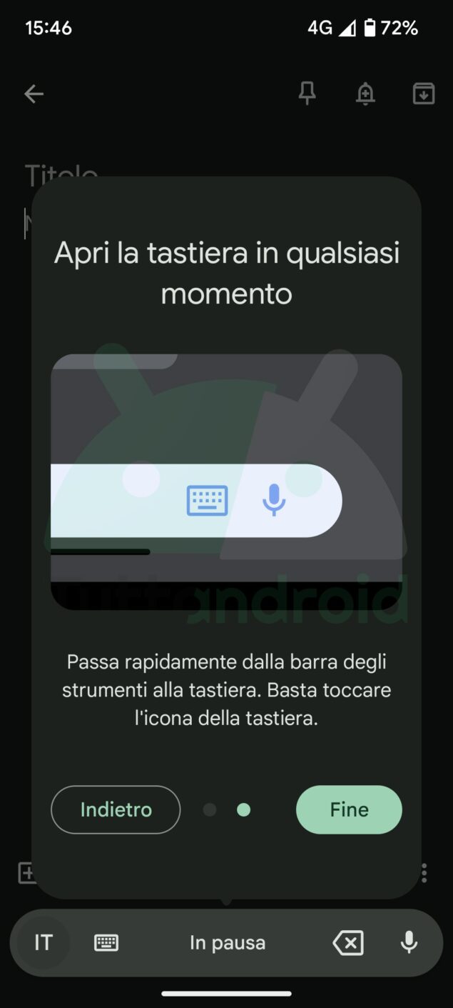 gboard digitazione vocale