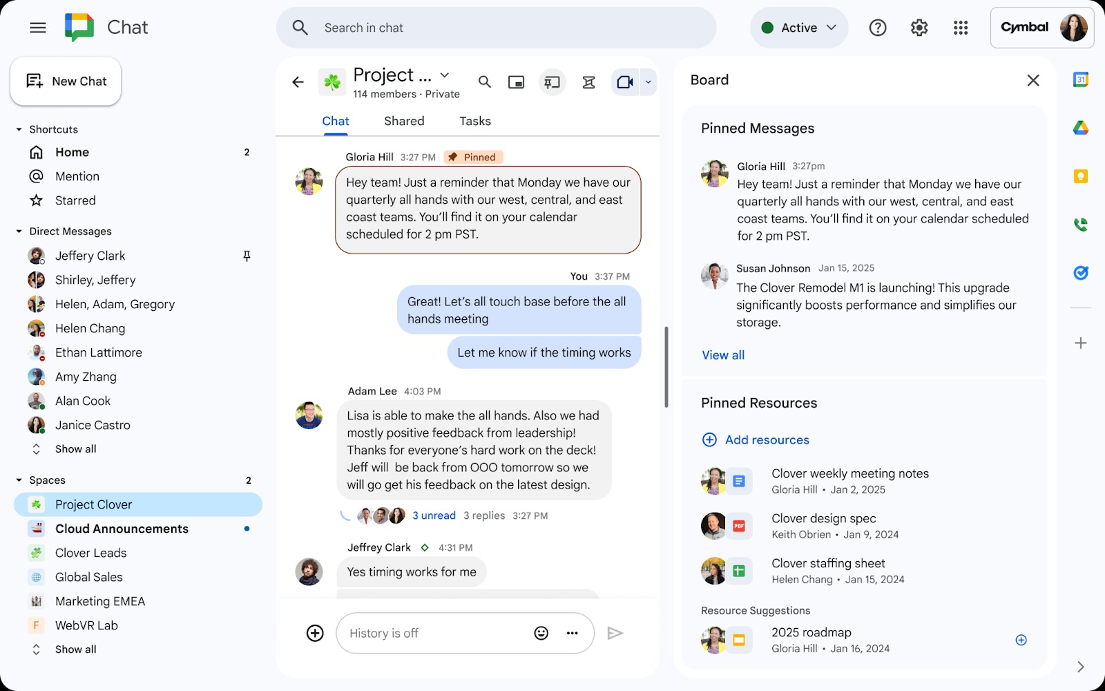 google chat bacheca