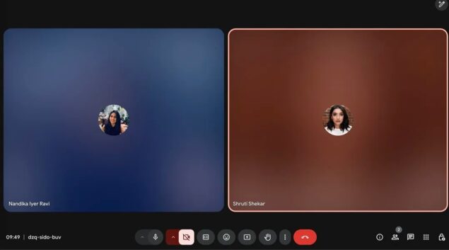 google meet colori riquadri