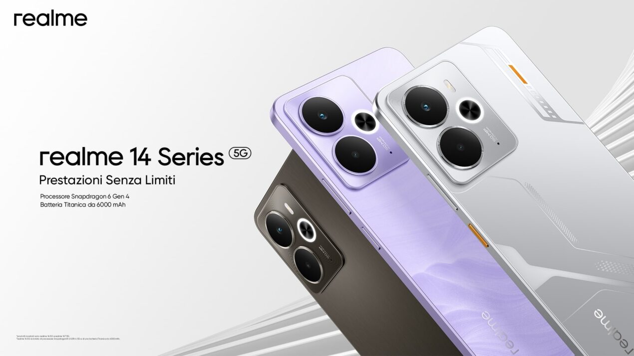 Realme 14 5G e 14T 5G ufficiali il 6 maggio: autonomia da record e design futuristico