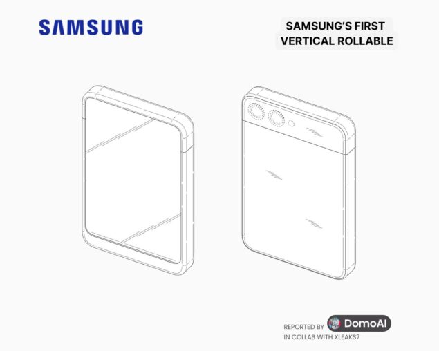 samsung brevetto smartphone arrotolabile verticale