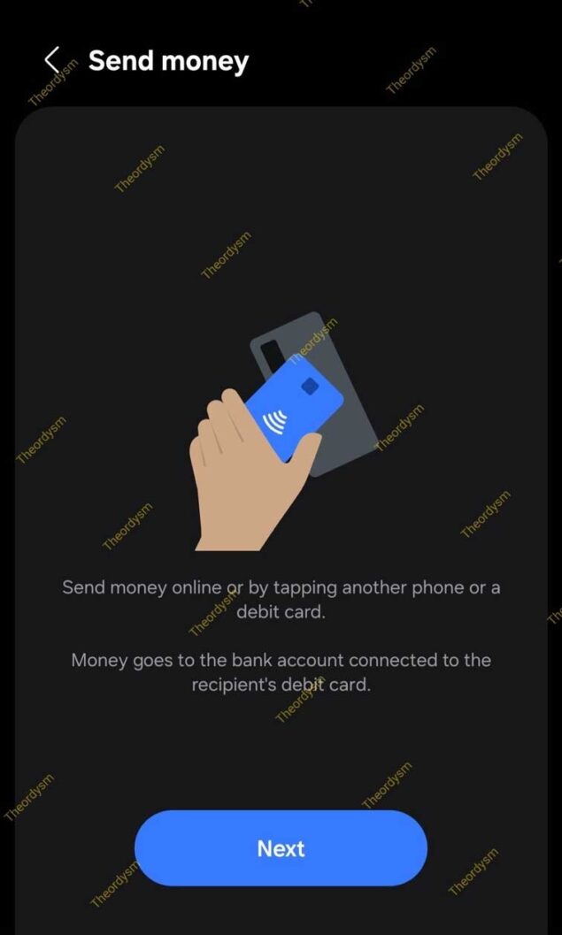 samsung wallet invio denaro