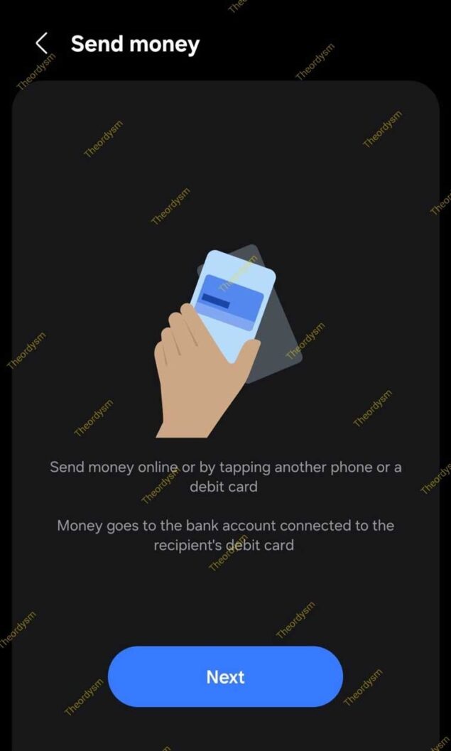 samsung wallet invio denaro
