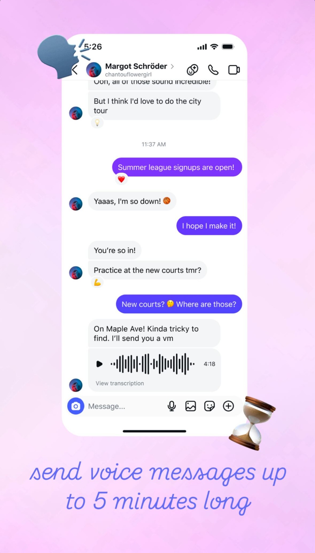 Novità Instagram DM - maggio 2025 - messaggi vocali più lunghi