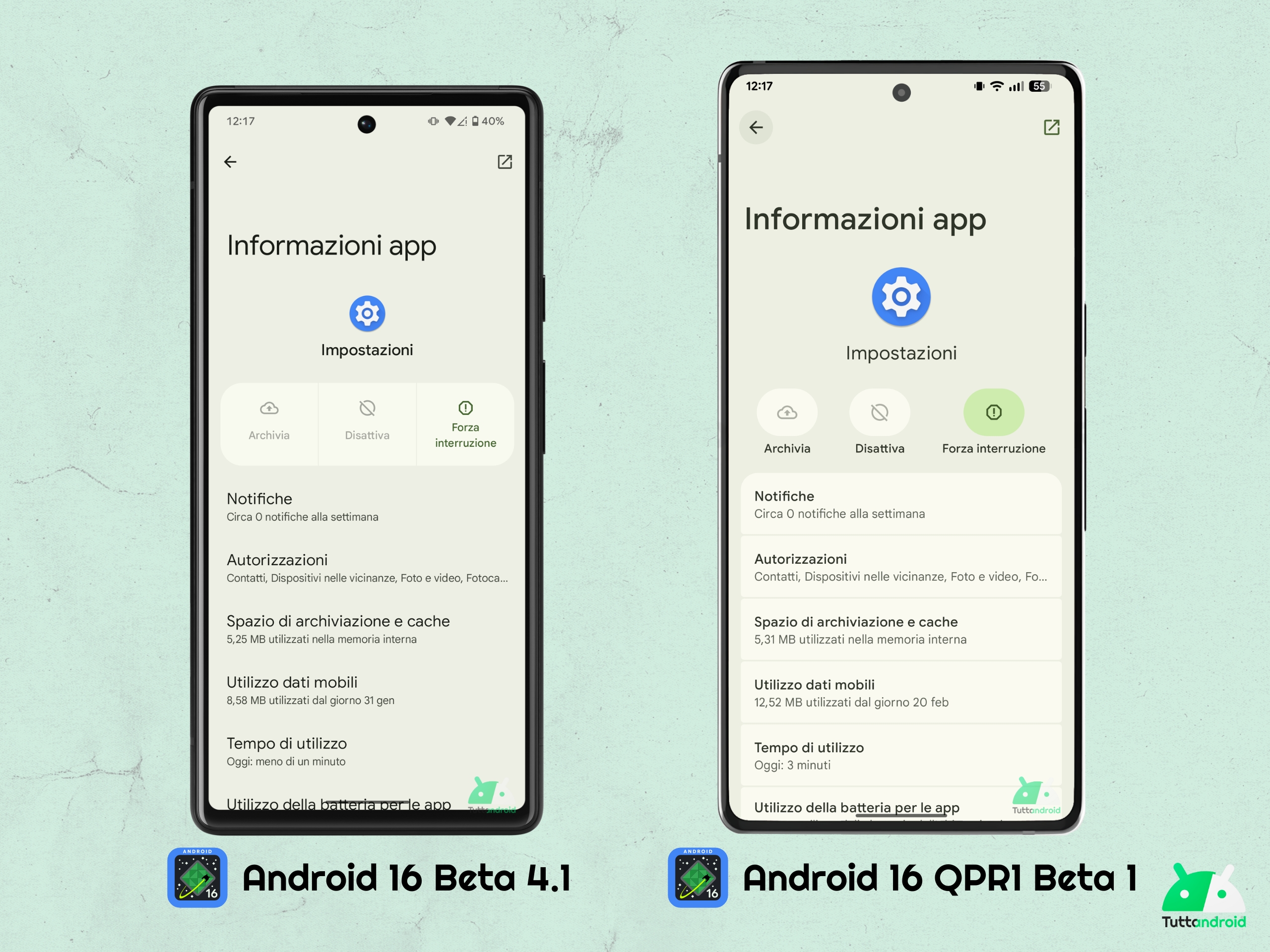 Android 16 QPR1 - Beta 1 - App info