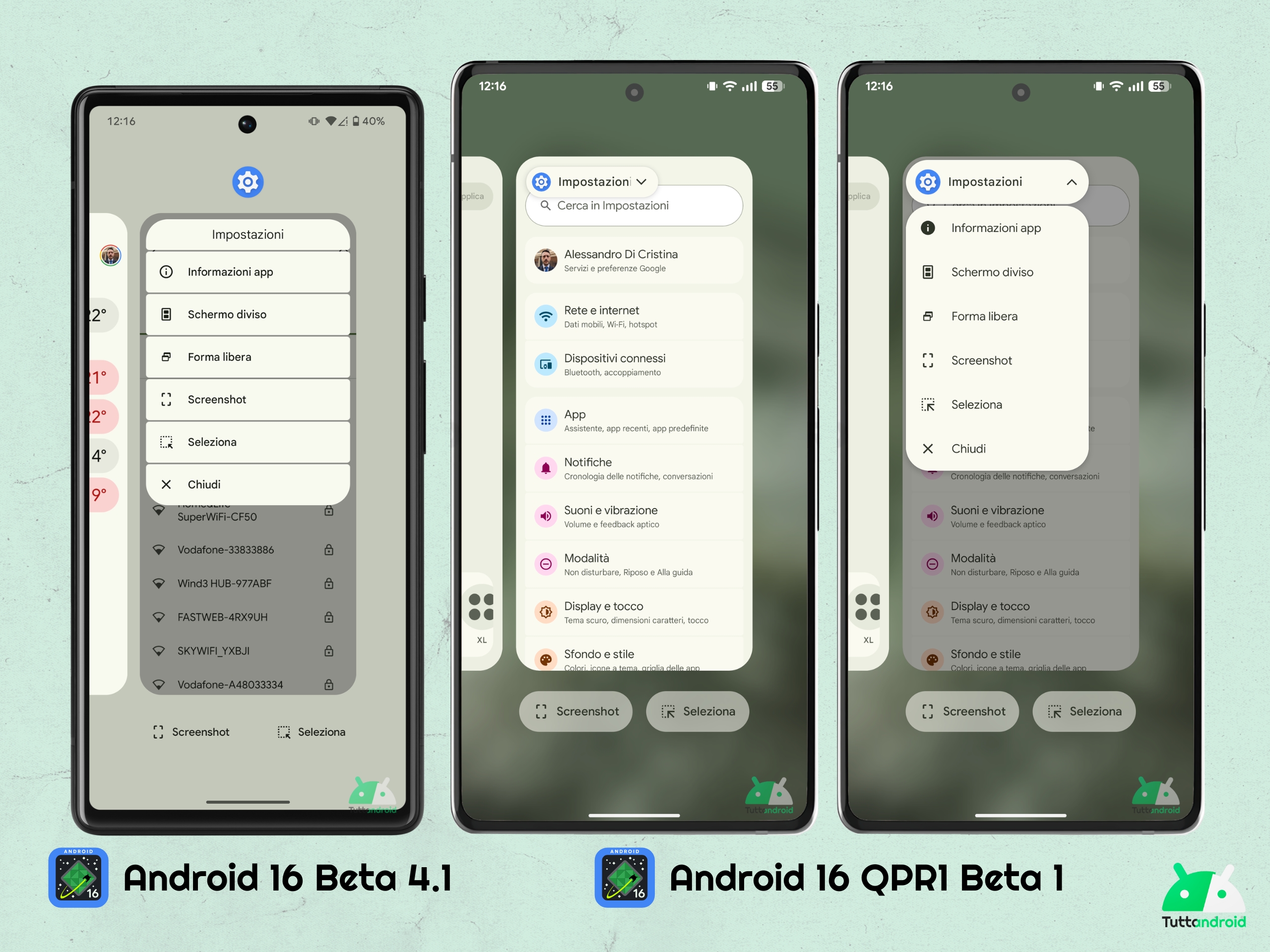 Android 16 QPR1 - Beta 1 - App recenti
