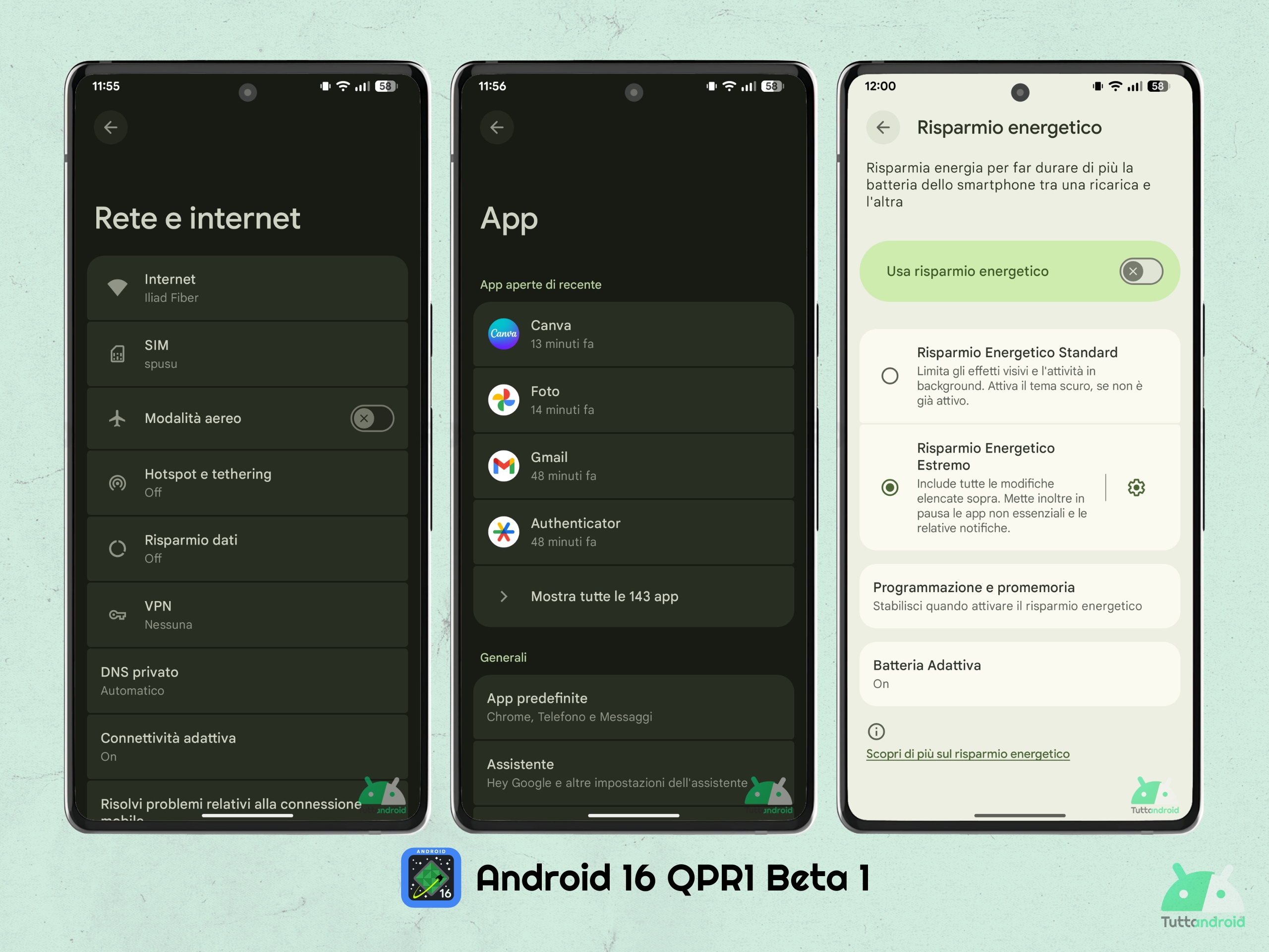 Android 16 QPR1 - Beta 1 - Impostazioni di sistema - Varie