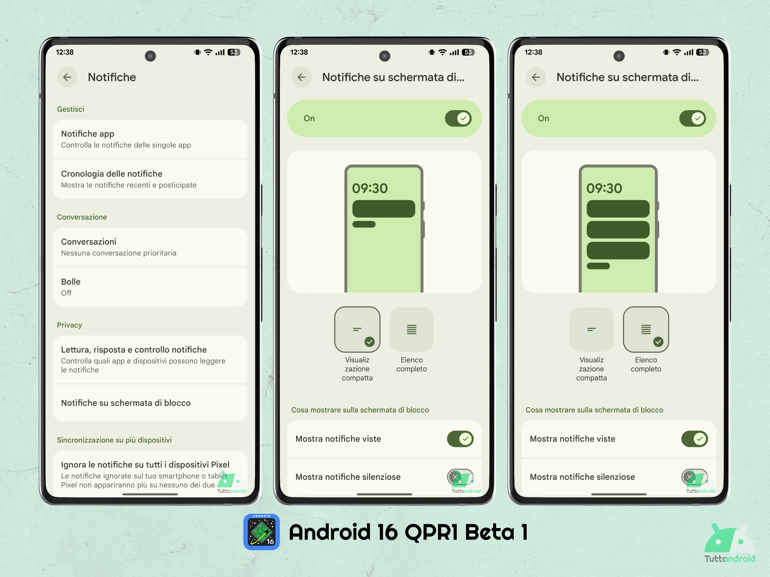Android 16 QPR1 - Beta 1 - Notifiche schermata di blocco