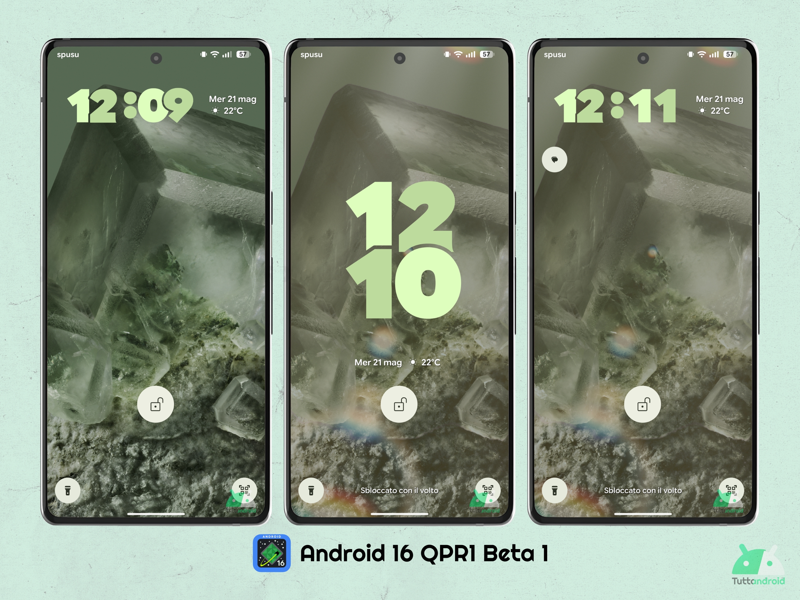 Android 16 QPR1 - Beta 1 - Schermata di blocco