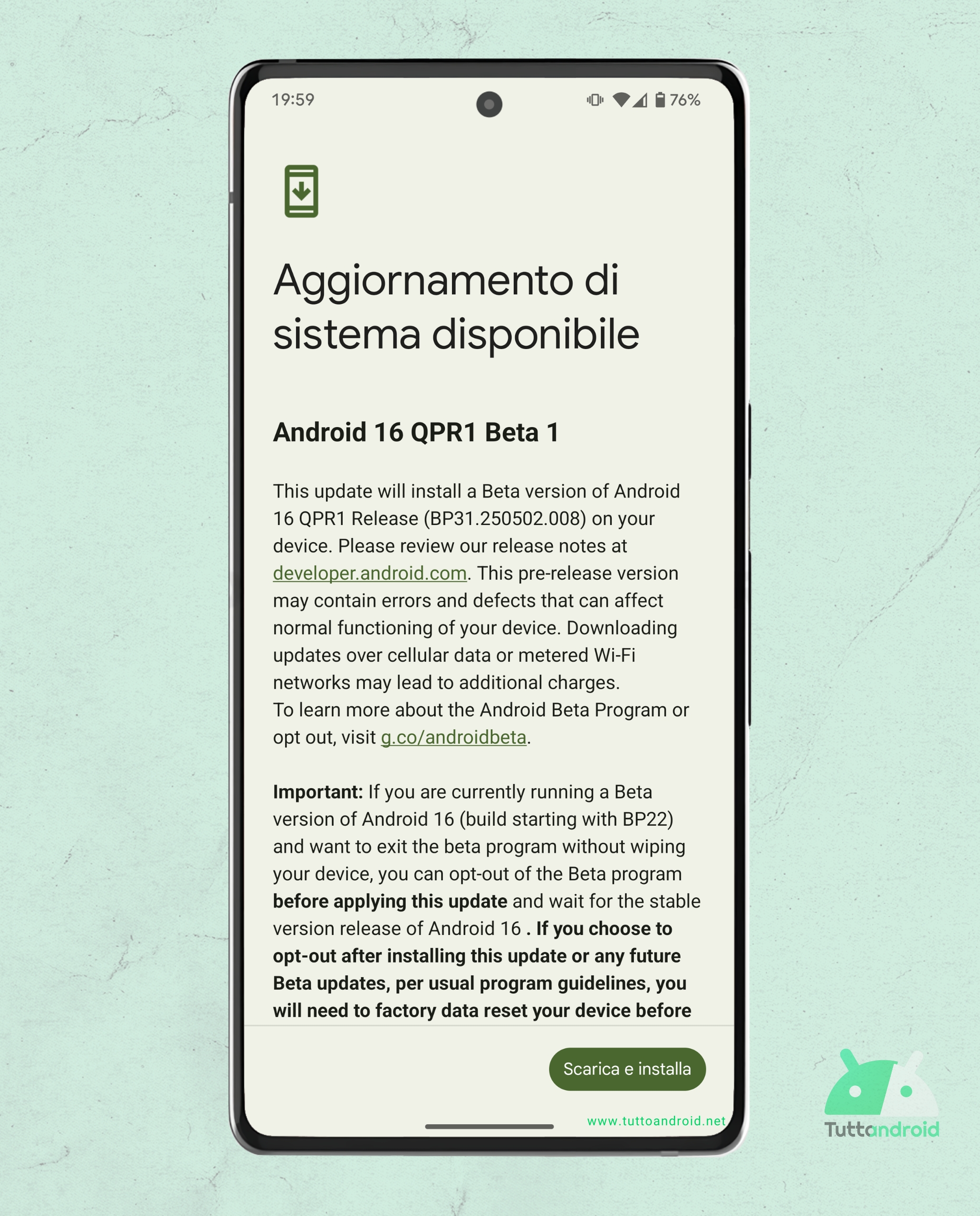 Android 16 QPR1 Beta 1 on Google Pixel 7 Pro
