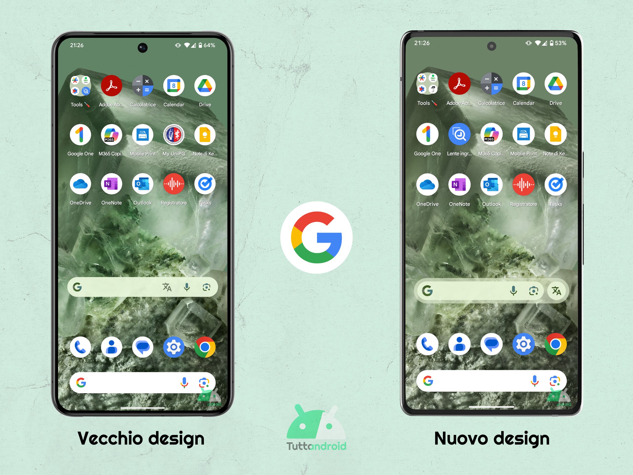 App Google v16.17.38 beta - nuovo design widget Ricerca Google