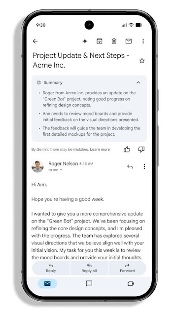Google Gmail Gemini summary cards