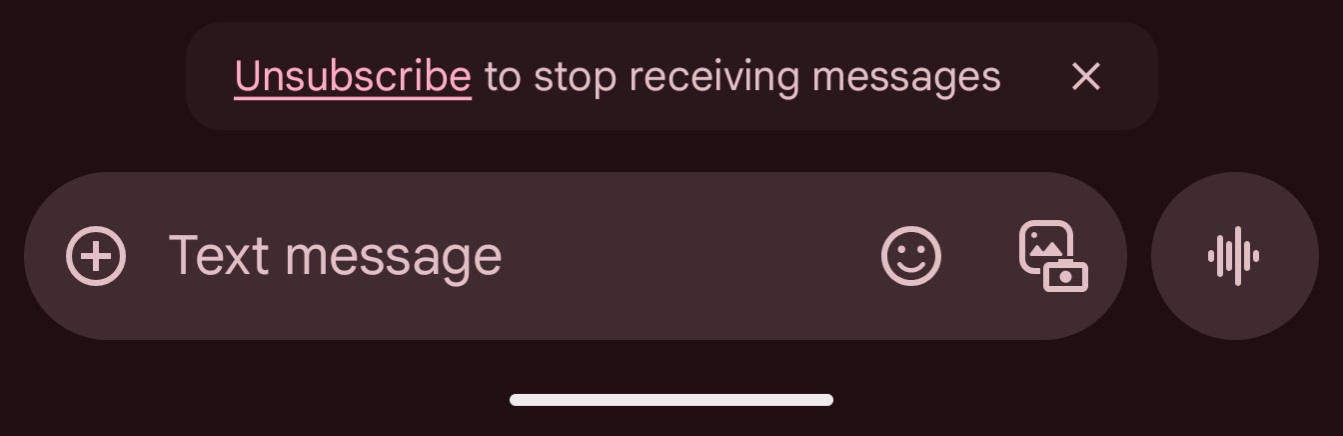 Google Messaggi - Unsubscribe chat SMS
