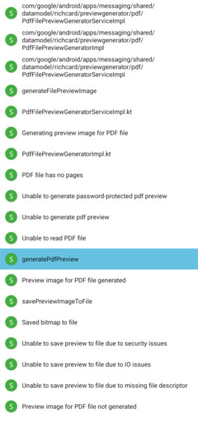 Google Messaggi v20250427 beta - Evidenze anteprima PDF