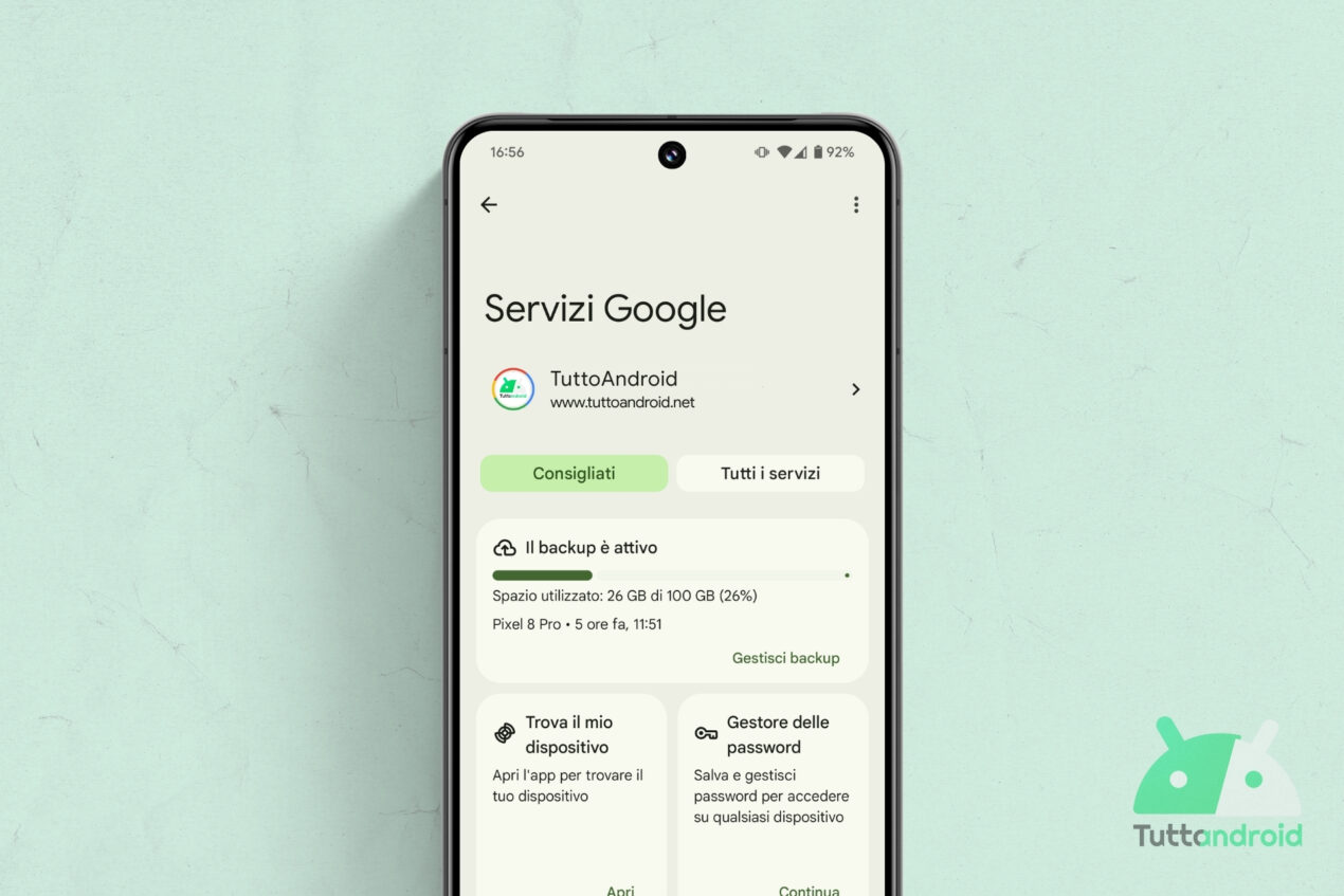 Anche le impostazioni dei servizi Google saranno più 
