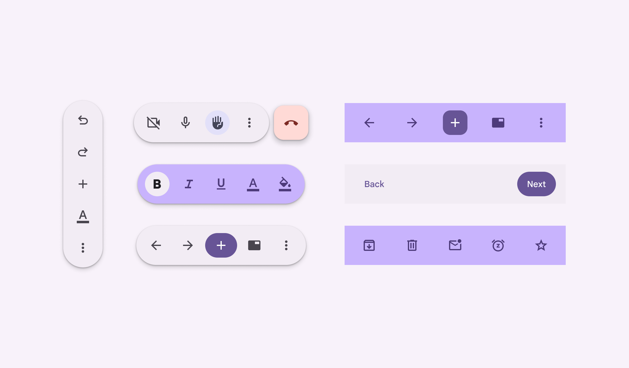 Material 3 Expressive Floating Toolbar Configurations