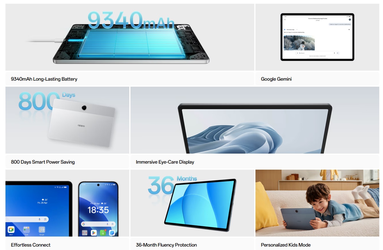 OPPO Pad SE - Highlights Specifiche