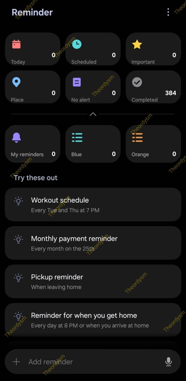 One UI 8 Promemoria