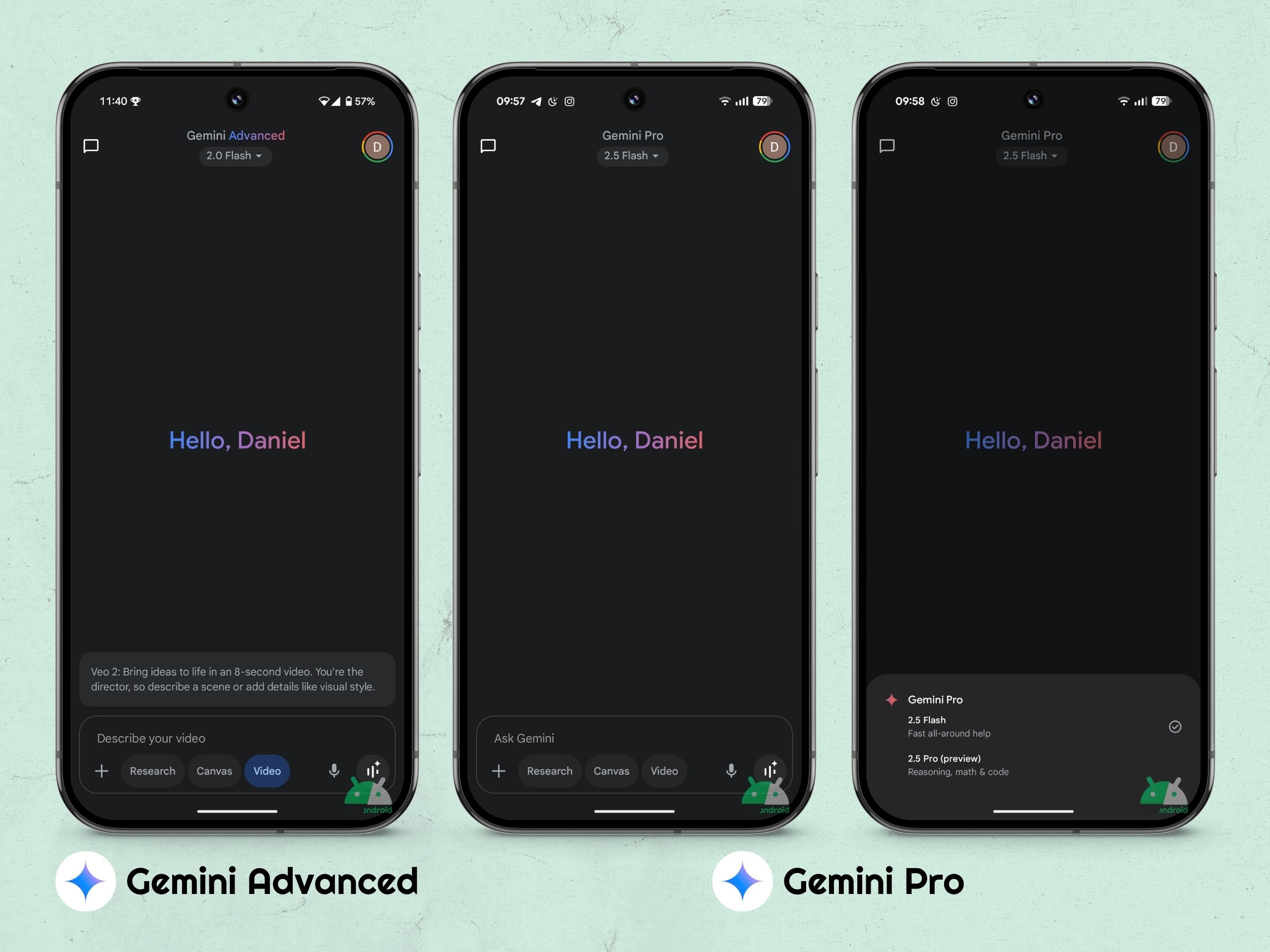 Passaggio da Gemini Advanced a Gemini Pro - utenti abbonati Google Gemini - UI 20250525