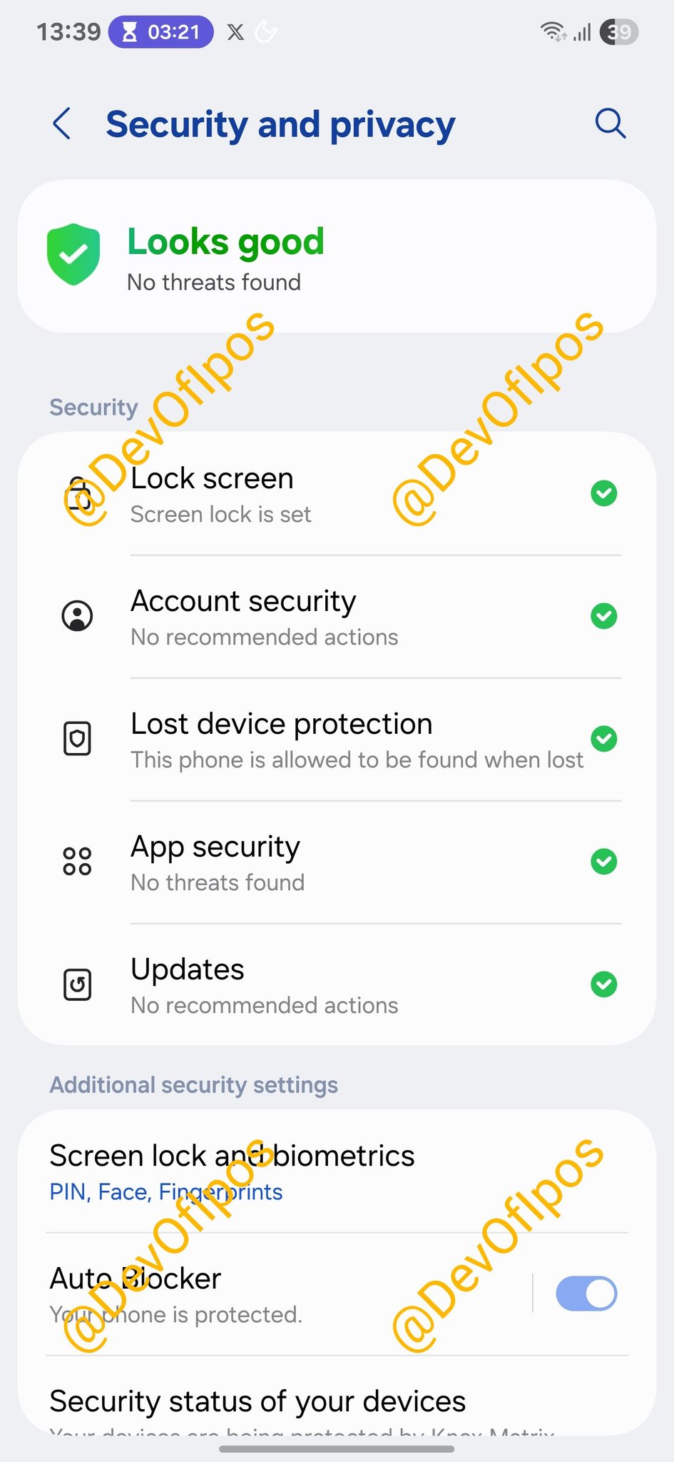 Samsung Galaxy S25 Ultra - One UI 8 Build Preview S938BXXU3ZYEF - Sicurezza e privacy