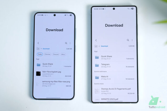 Samsung One UI 8 - beta 1 - app Archivio