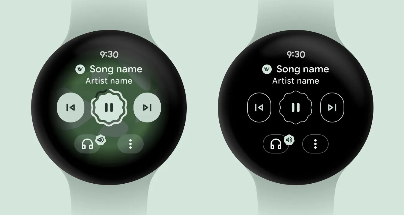 Wear OS 6 - Controlli multimediali AOD
