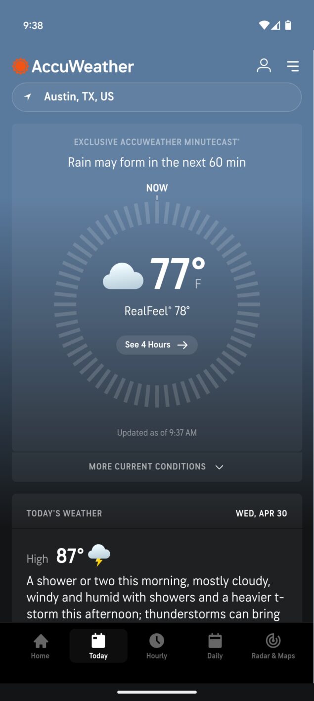 accuweather restyling