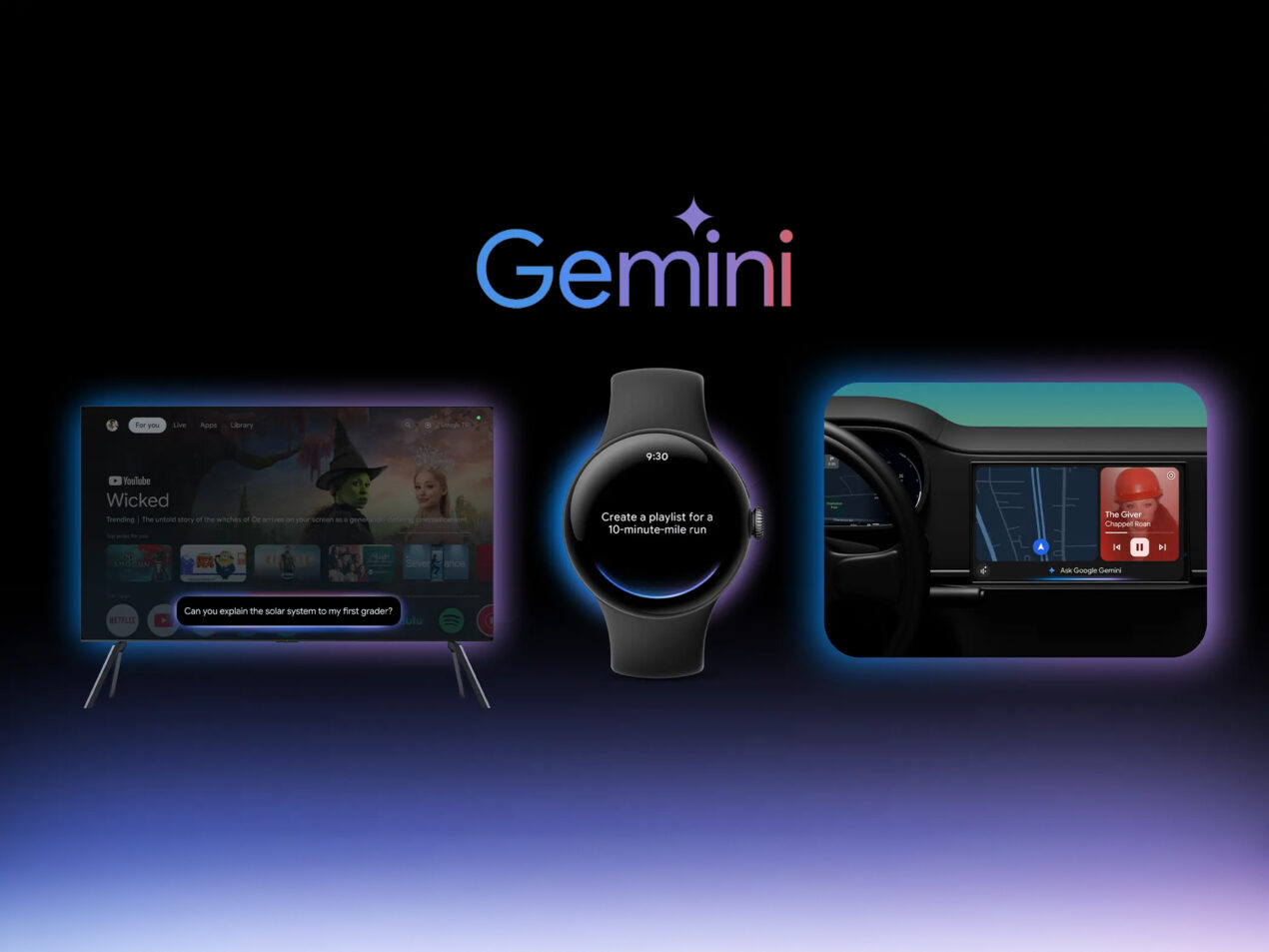 Google Gemini sarà ovunque: in arrivo su Android Auto, TV, smartwatch e non solo