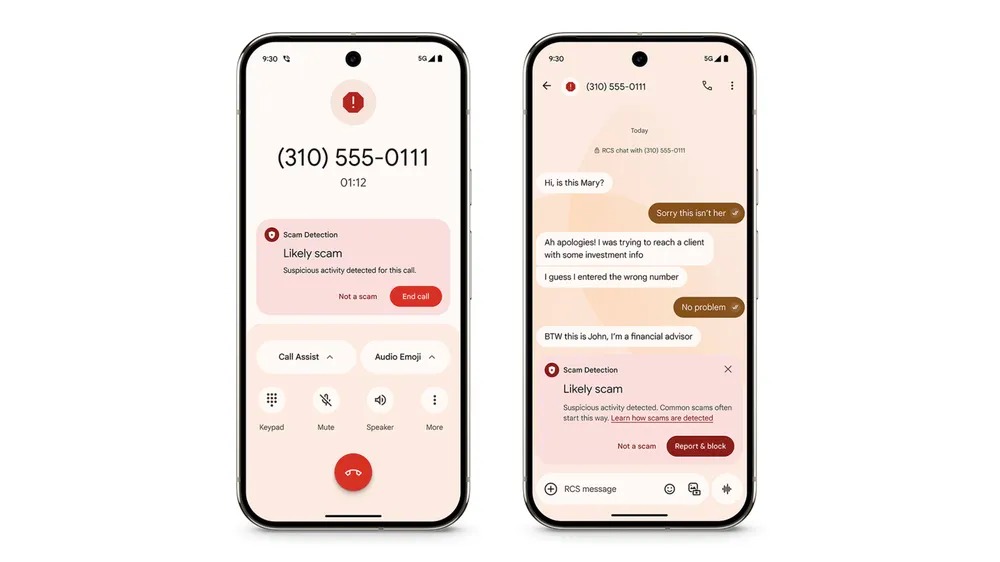 google protezione ia chiamate e messaggi