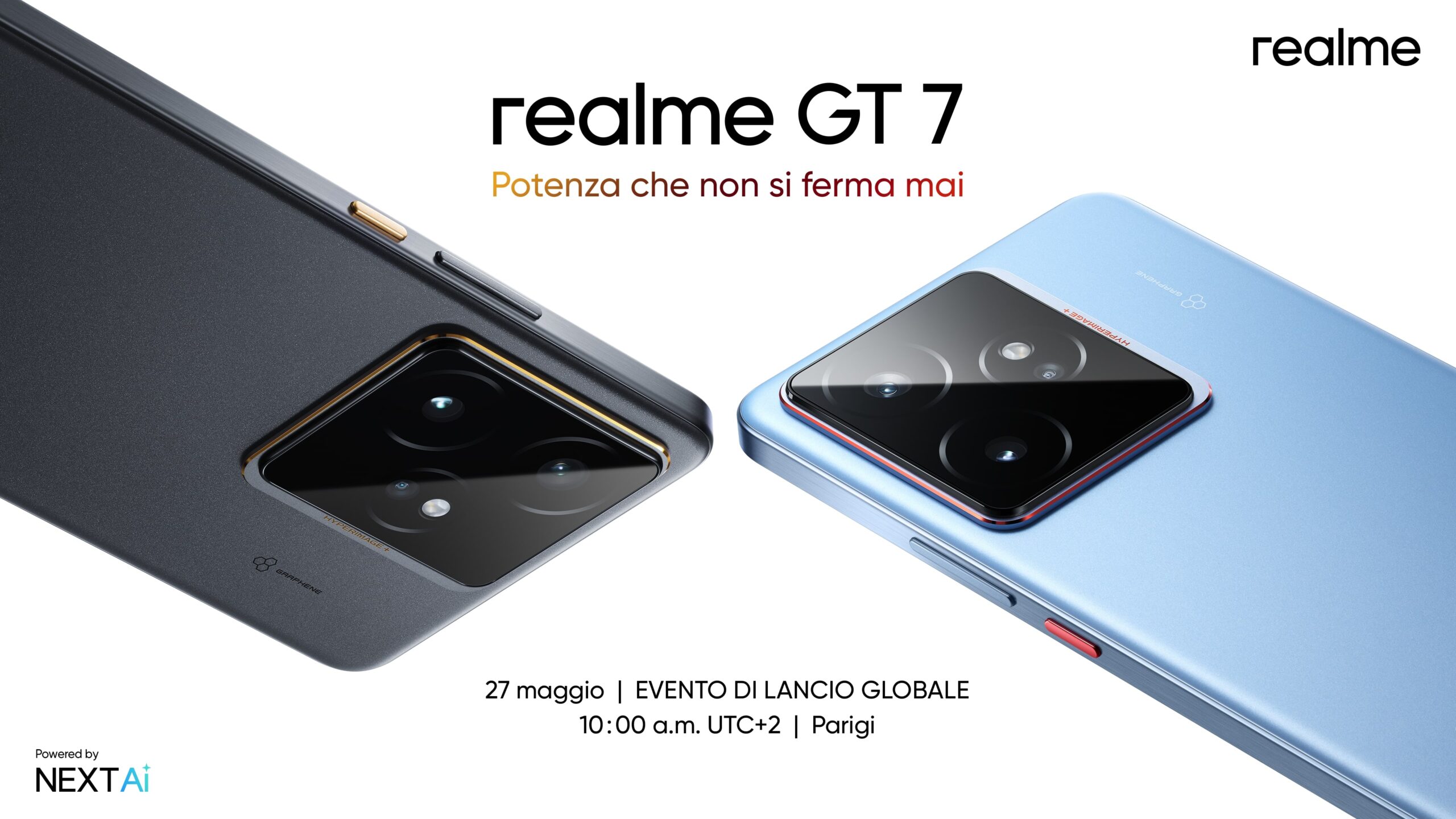 Realme GT 7: a Parigi il debutto del nuovo flagship con IA e dissipazione termica al grafene