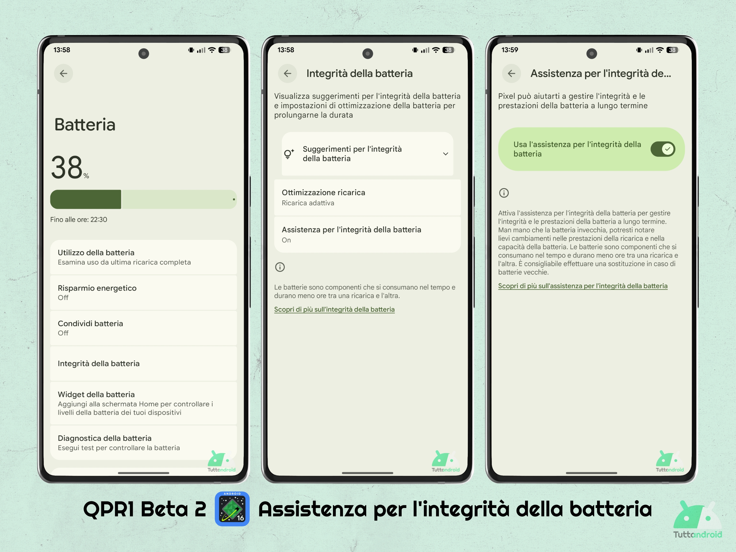 Android 16 QPR1 - Beta 2 - Integrità della batteria - Assistenza per l'integrità della batteria