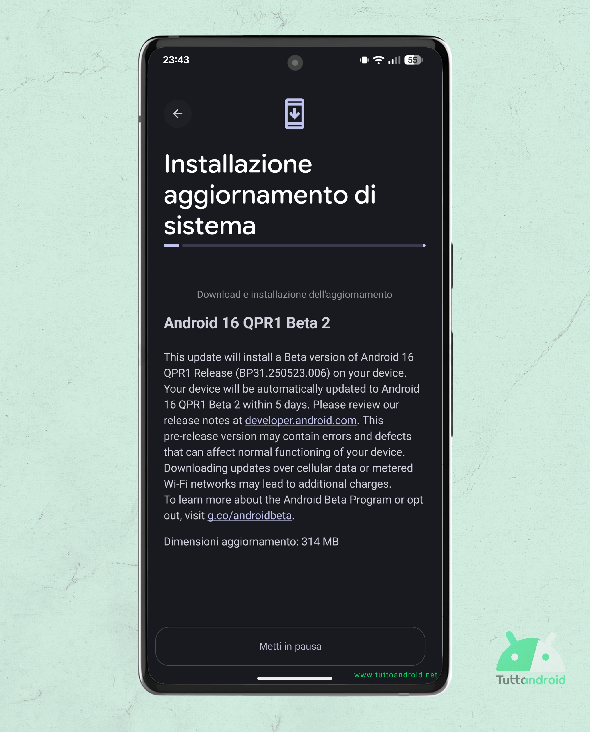 Android 16 QPR1 Beta 2 on Google Pixel 7 Pro