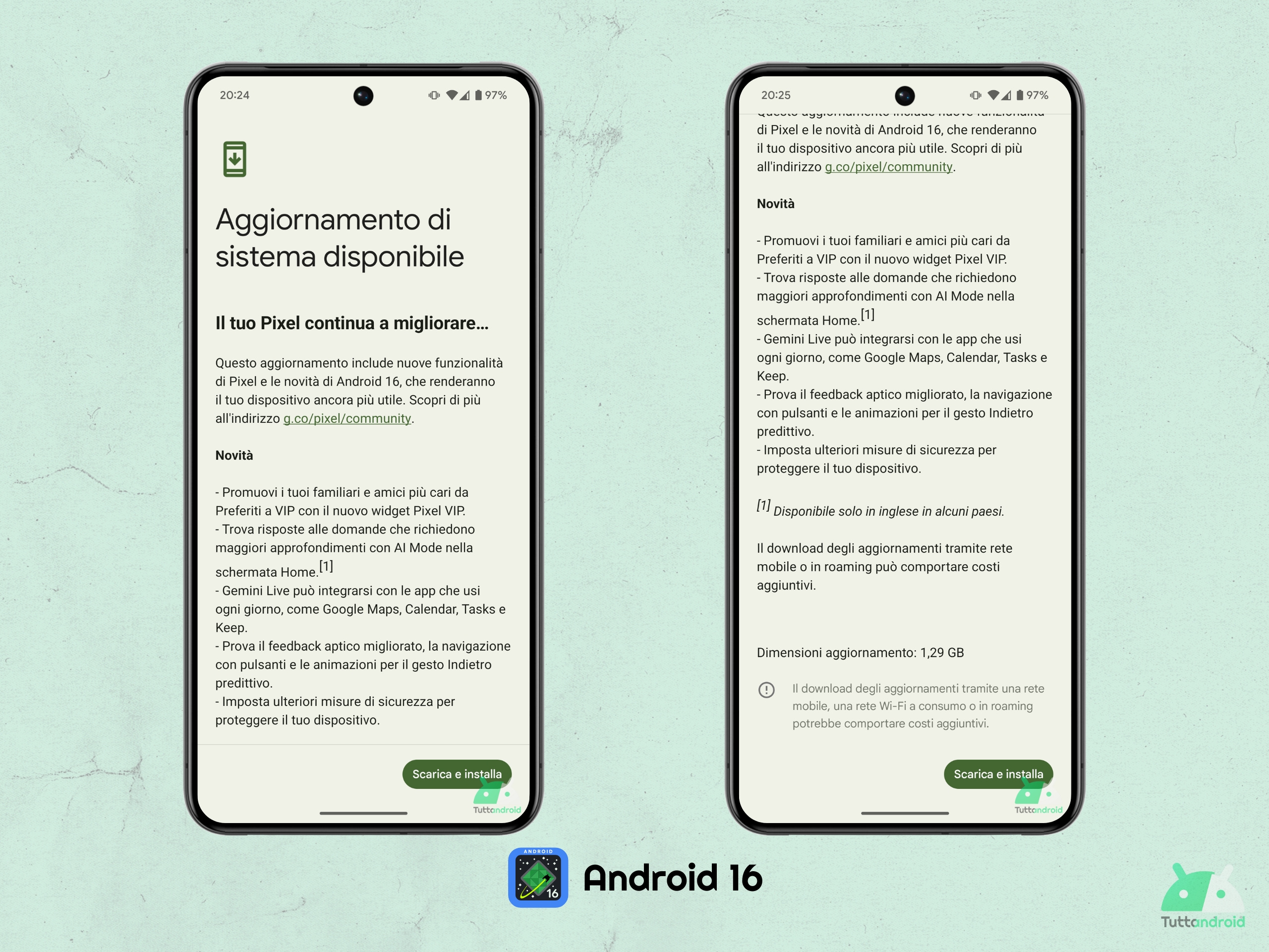 Android 16 - aggiornamento di giugno 2025 su Google Pixel 8 Pro