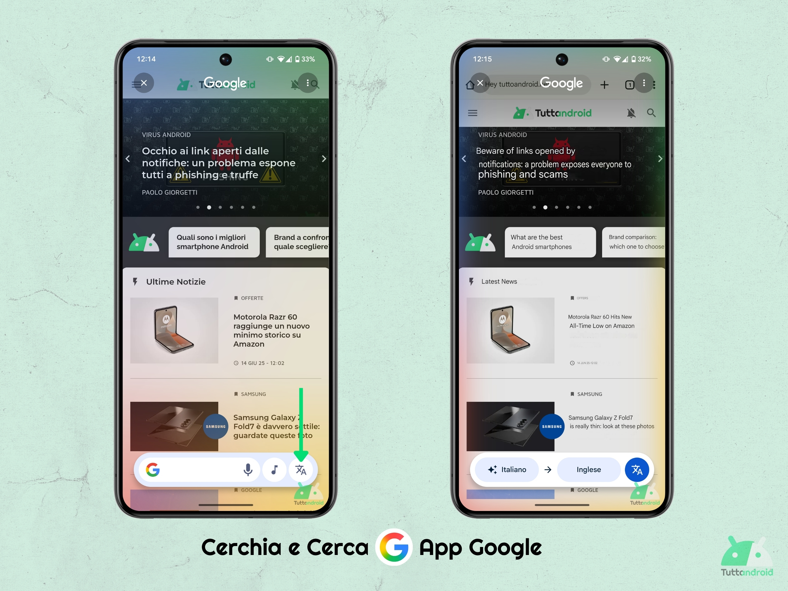 App Google - Cerchia e Cerca - Traduzione