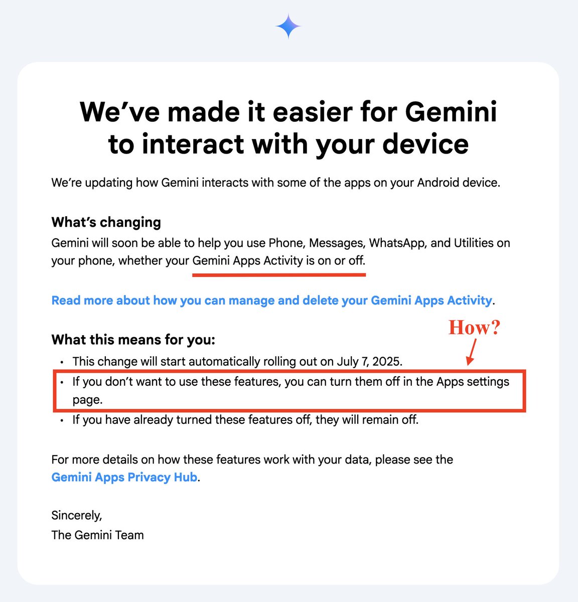 Gemini mail da Google su modifiche interazione app dal 7 luglio 2025 aggiesal
