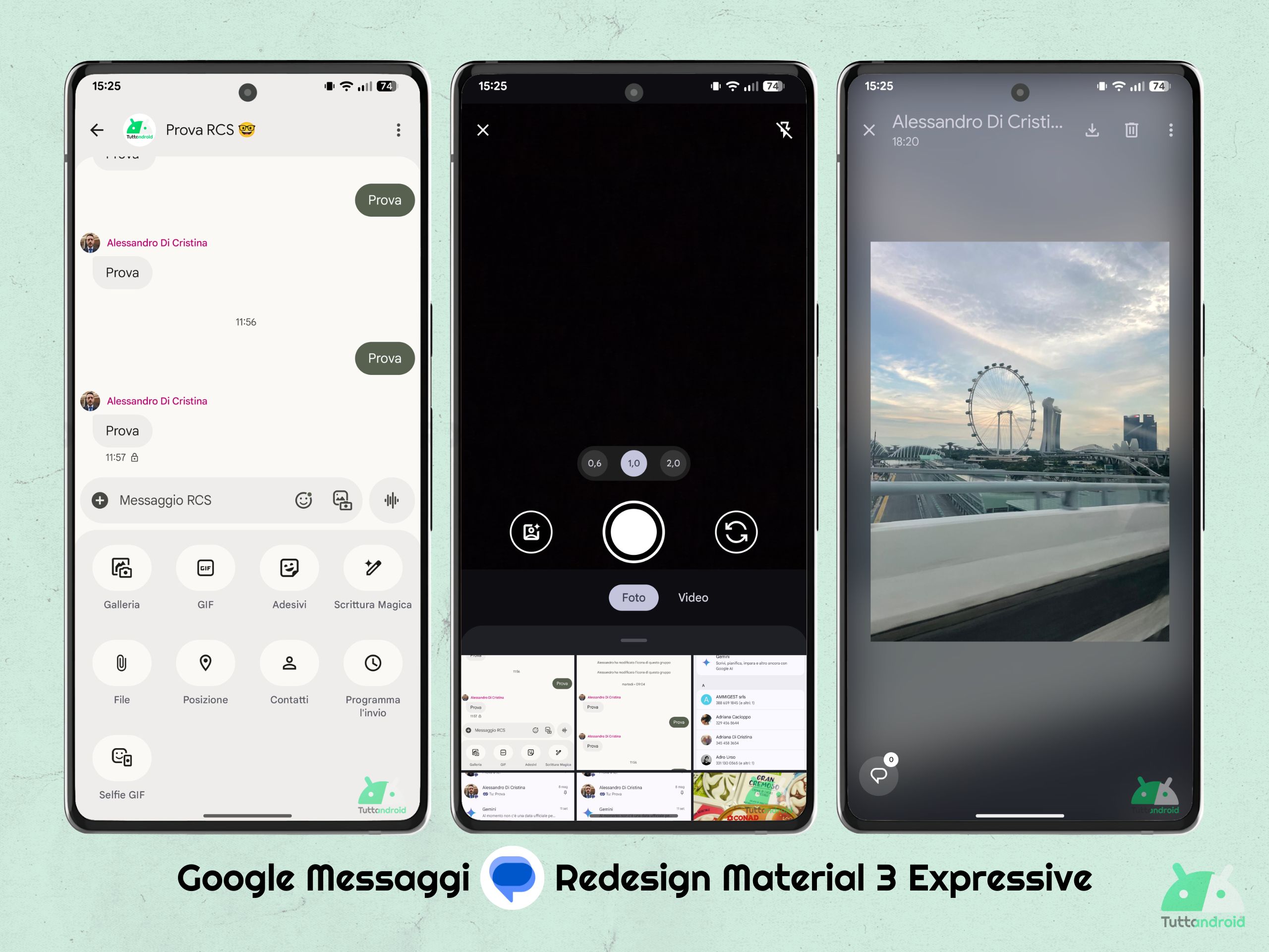 Google Messaggi v202505602_05_RC00 beta - Redesign Material 3 Expressive - Multimedia