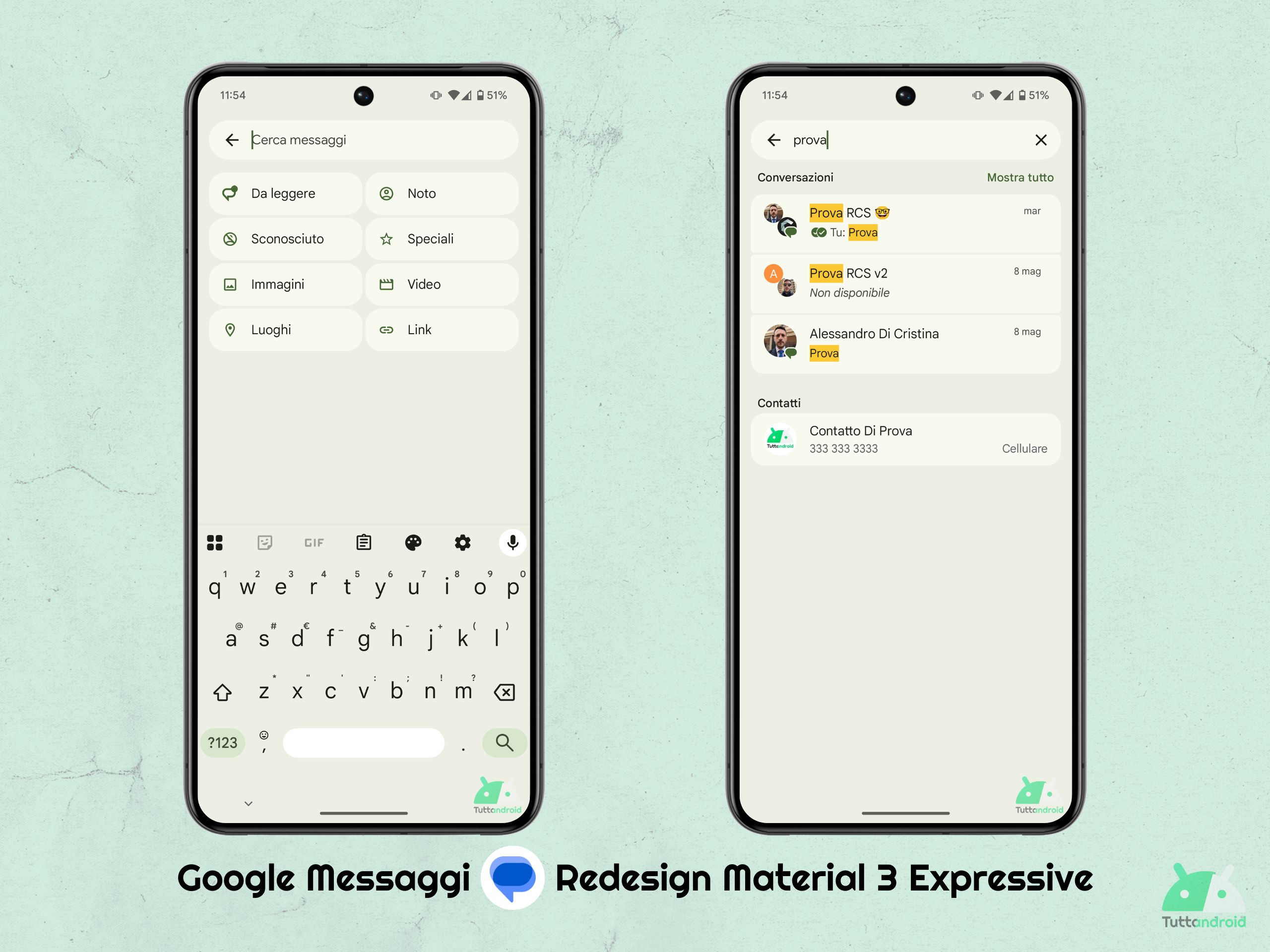 Google Messaggi v202505602_05_RC00 beta - Redesign Material 3 Expressive - Ricerca interna all'app