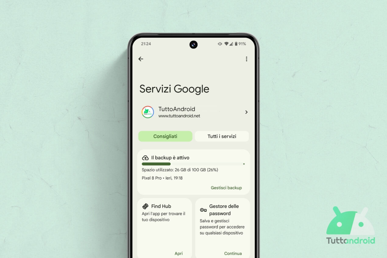 La sezione dedicata ad app e servizi di sistema dei Google Play Services è in rollout