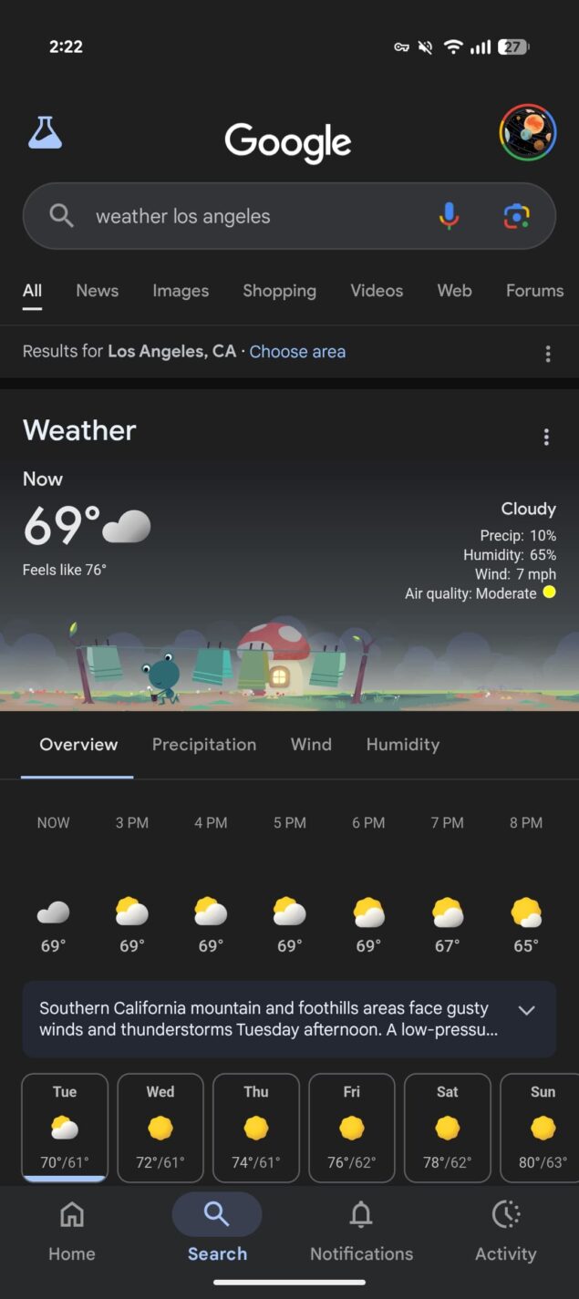 ricerca google riepiloghi meteo ia
