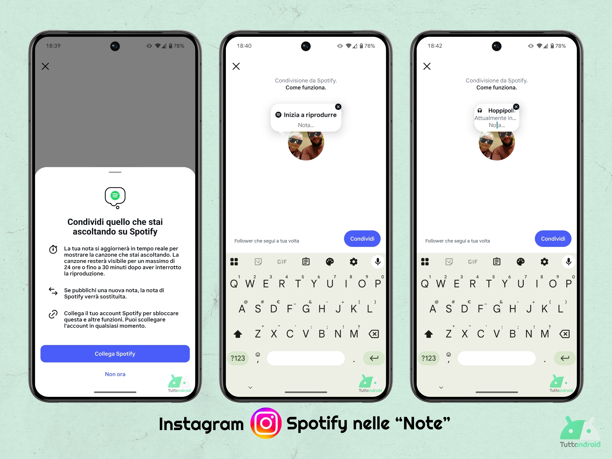 Instagram - rollout delle canzoni di Spotify nelle Note