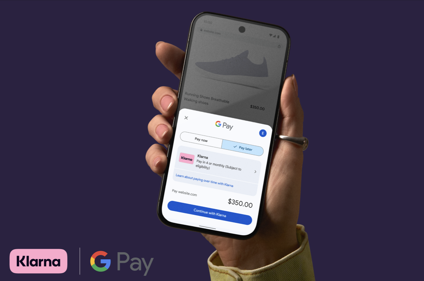 Klarna su Google Pay Hero